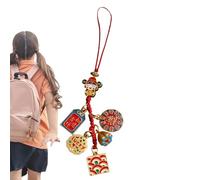 Duroecsain Wealth God Keychain Colgante, colgante de Dios para chino - Tornario Charm Creative Wealth God Pendant - Los colegas de amigos de la familia coleccionan la prosperidad recuerdo para los