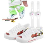 Duroecsain Zapatillas de Skateboard, Zapatos de Dedos - Zapatillas de Monopatín de ature, Juguetes de Dedos - Calzado de, Juguetes de Oficina, Pequeños Juguetes, Zapatos de Scooter con Dedos,
