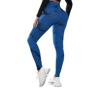 DUROFIT Mallas Push Up Mujer Tie-Dye Leggings Deporte sin Costuras Pantalones Deportivos Cintura Alta Leggins Yoga Fitness, Azul L