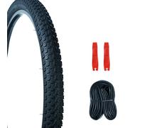 DUROMONDO 1 paquete de neumáticos para bicicleta de montaña de 26 x 2.125 pulgadas, neumáticos MTB 30TPI resistentes a pinchazos con tubo interior, 2 palancas de neumáticos, diseño de perilla de alto