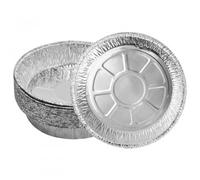 Duronge 20 Piezas Bandejas Aluminio Desechables, Bandejas para Hornear de Papel de Aluminio de 8 Pulgadas, Bandeja Barbacoa, Bandejas de Aluminio, para Hornear, Asar, Cocinar