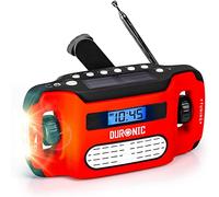 Duronic Apex Radio Solar, Batería Recargable, Emergencia, Dinamo/Manivela