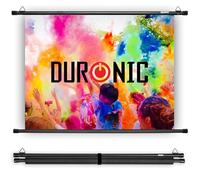 Duronic BPS70 43 Pantalla para proyector de 70” 142x107 cm | Formato 4:3 | Instalación con Ganchos | Pantalla Tensionada Antiarrugas |Calidad Full HD y 3D | Montaje en Pared Pantalla para proyector