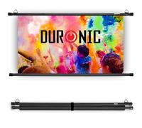 Duronic BPS80 Pantalla de Proyector 80" HD 16:9 203 cm | Ligera y Montable Ideal para Cine en Casa y Oficina | Compatible con 4K UHD, Full HD 1080P 3D | Dimensiones 177 x 100 cm