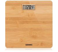 Duronic BS503 - Báscula personal digital de 180 kg | Gran pantalla LCD | Sensores de alta precisión para medición precisa | Báscula corporal automática fina de bambú ecológica para controlar el peso