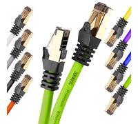 Duronic Cable de ethernet GN 1M CAT8 2Ghz 2000MHz 40Gbps S FTP Cable de conexión y Conector RJ45 | Máx velocidad de Fibra Óptica Banda ancha y Transmisión de datos rápida | Compatibilidad Universal