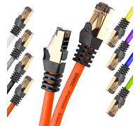 Duronic Cable de ethernet OE 5M CAT8 2Ghz 2000MHz 40Gbps S FTP Cable de conexión y Conector RJ45 | Máx velocidad de Fibra Óptica Banda ancha y Transmisión de datos rápida | Compatibilidad Universal