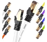 Duronic Cable de ethernet WE 5M CAT8 2Ghz 2000MHz 40Gbps S FTP Cable de conexión y Conector RJ45 | Máx velocidad de Fibra Óptica Banda ancha y Transmisión de datos rápida | Compatibilidad Universal