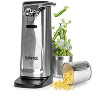 Duronic CO60 Abrelatas Eléctrico de 50 W con Afilador y Abrebotellas | Funcionamiento con una Sola Pulsación, Afilador de Cuchillos, Abrebotellas, Diseño Compacto, Idea para Personas