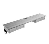 Duronic DD3 GY Cajonera con 2 cajones | Para escritorios de al menos 120cm | Añade cajones a tu mesa | Eleva la pantalla de tu ordenador | Corrige malas posturas | 120x25x11.5cm | Color gris