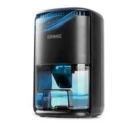 Duronic DH07 BK Deshumidificador Eléctrico Compacto 22,5 W, Depósito 1 L | Hasta 240 ml al Día, Silencioso 43 dB, Temporizador, para Baño, Dormitorio, Armario y Caravana, Compacto y Portátil