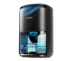 Duronic DH07 BK Deshumidificador Eléctrico Compacto 22,5 W, Depósito 1 L | Hasta 240 ml al Día, Silencioso 43 dB, Temporizador, para Baño, Dormitorio, Armario y Caravana, Compacto y Portátil