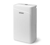 Duronic DH121 Deshumidificador 300W hasta 12L/día Depósito 2,1L con drenaje continuo Temporizador 1-24h Control humedad 30-80% Silencioso 36dB portátil con ruedas para hogar oficina sótano
