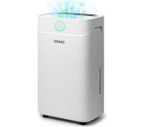 Duronic DH201 Deshumidificador 440 W hasta 20 L al Día, Depósito de 5,1 L | Drenaje Continuo, Temporizador 1-24 h, Control de Humedad 30-80%, Secado de Ropa, Silencioso 48 dB, con Ruedas, Hogar