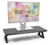 Duronic DM06 1 BK Elevador para Pantalla, Hasta 10 kg, Negro | 63 x 30 cm, Patas Antideslizantes para Estabilidad y Superficie, Soporte Ergonómico para Oficina Escritorio Ordenador