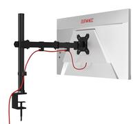 Duronic DM151X3 Soporte Monitor Individual, Ajustable en Altura, hasta 8 Kg | Para Pantalla de 13 a 32", Cabezal VESA 75 y 100 Giratorio e Inclinable -90 °+ 35 °, Doble Brazo Extensible, Regulable