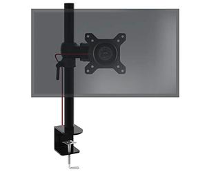 Duronic DM351X1 BK Brazo para Monitor de 13" a 27" | 10 kg máx por Pantalla | 2 Brazos Extensibles VESA 75 y 100 Movimiento Lateral 180° | Altura Ajustable y Cabezal Giratorio 360° e Inclinable ± 15°