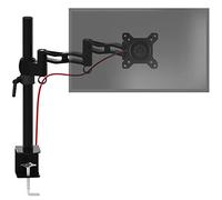 Duronic DM351X3 BK Brazo para Monitor de 13" a 27" | hasta 10kg máx | 2 Brazos Extensibles hasta 36 cm y Giratorios 180° | Altura Ajustable 40cm Cabezal VESA 75 y 100 Giratorio Inclinable ±15°