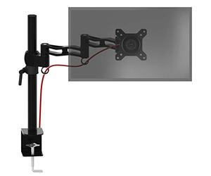 Duronic DM351X3 BK Brazo para Monitor de 13" a 27" | hasta 10kg máx | 2 Brazos Extensibles hasta 36 cm y Giratorios 180° | Altura Ajustable 40cm Cabezal VESA 75 y 100 Giratorio Inclinable ±15°