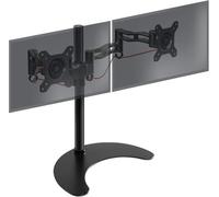 Duronic DM35D2 Brazo para Monitor de 13" a 27"| para 2 Pantallas de 8kg máx | 2 Brazos Extensibles hasta 33cm y Giratorios 180°| Pie de Base Fija | Cabezal VESA 75 y 100 Giratorio Inclinable ±15°