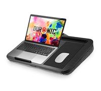 Duronic DML422 Soporte de Regazo para portátil de 14"| Base Acolchada + Almohadilla para ratón + Ranura para Objetos móvil Tablet | Asa Transportable | Dimensiones 48.2x29.9cm | Teletrabajo Sofa Cama
