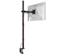 Duronic DMT151X2 Brazo para Monitor | para Pantalla de 13 a 32" y 8 kg de Capacidad | Cabezal VESA 75 y 100 Giratorio e inclinable -15 °+ 15 °|100 cm de Altura Ajustable | Brazo Extensible 25cm