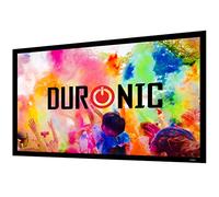 Duronic FFPS100 Pantalla para proyector con Marco para Instalación Fija | 100" y Dimensiones de 221 x 125 cm | Formato 16:9 4K Full HD 3D | Doble Tela y Parte Trasera en Negro | Ganancia +1