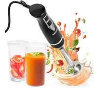 Duronic HB35C Batidora de Mano 350 W, 2 Velocidades, 2 Jarras de 600 ml