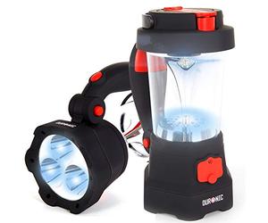 Duronic Hurricane - Linterna con dinamo y USB, 10 LED, señal de emergencia, color rojo intermitente, linterna de 3 LED, ideal para camping, senderismo, jardín, bricolaje
