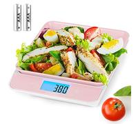 DURONIC KS100 PK Báscula cocina de alta precisión digital | Máx 5 kg y Bandeja 1.2L | Función tara Pilas incluidas | Pantalla LCD retroiluminada grande | Balanza Pesa Alimentos Líquidos Joyas | Rosa