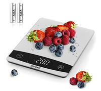 Duronic KS1009 Báscula de Cocina, Capacidad 1 g/10 kg, Función Tara | Báscula de Alta Precisión con Pantalla Digital, Plataforma de Cristal, Para Cocina y Repostería