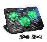 Duronic LC3 Base Refrigeradora para Portátil de 14 a 17,3", LED | Ventilador Ajustable de 1400 RPM, 6 Niveles de Altura, Luces LED, Diseño Ligero y Elegante, Trabajo, Estudio y Gaming