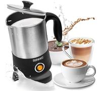 Duronic MF300 Espumador de Leche, Prepara Espuma Caliente o Fría, 550 W | Base Inalámbrica 360°, Capacidad de 300 ml para Espumar y 400 ml para Calentar, Seguro y Fácil de Limpiar