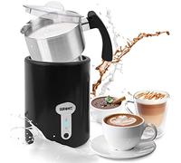 Duronic MF500 BK Espumador de Leche Automático Eléctrico 550W, Jarra 500 ml | Acero Inoxidable, 260 ml para Espumar y 500 ml para Calentar, Para Bebidas Calientes o Frías, Fácil de Usar y Limpiar