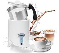 Duronic MF500 WE Espumador de Leche Automático Eléctrico 550W, Jarra 500 ml | Acero Inoxidable, 260 ml para Espumar y 500 ml para Calentar, Para Bebidas Calientes o Frías, Fácil de Usar y Limpiar