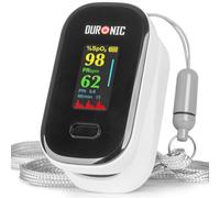 Duronic OX02 Pulsioxímetro Oxígeno dedo Profesional, Oxímetro de dedo Profesional Medición SpO2, Dispositivo de medición de la Saturación de Oxígeno en Sangre, Frecuencia cardiaca, 2x pilas AAA