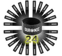 Duronic Pack 24STRAPS Unidades de tiras reutilizables autoadhesivas para organizar cables en su espacio de trabajo | Tiras ajustables para mantener el escritorio limpio