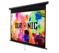 Duronic Pantalla de proyector MPS80/43 | Pantalla de proyección Manual de 80 Pulgadas. Tamaño de la Pantalla de proyección Manual: 163 x 122 cm, Color Blanco Mate, HD desplegable | Cine en casa,