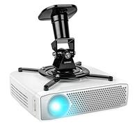 Duronic PB01XB Soporte para Proyector de Techo y Pared, Universal, Giratorio 360º y articulable hasta 180º, Carga Máx.10 kg, Cine en Casa, Videojuegos, Presentaciones, Color Negro