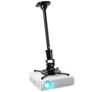 Duronic PB02XL Soporte para Proyector de Techo y Pared, Extensible 22-83cm, Universal, Giratorio 360º y articulable hasta 180º, Carga Máx 10 kg, Cine en Casa, Videojuegos, Presentaciones, Color Negro