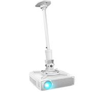 Duronic PB08XL, Soporte para Proyector, Capacidad de 10 kg, Universal | Soporte de Montaje Extra Largo para Techo, Robusto, Fijaciones Incluidas, Rotación de 360°, Rotación de 180°