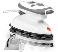 Duronic SI2 WE Plancha de Viaje con Función Vapor, Potencia 375 W, 762 g | Ligera y Compacta, Depósito 50 ml, Incluye Cepillo, Base, Bolsa de Transporte y Vaso Dosificador, Color Blanco