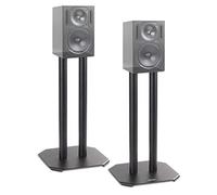 Duronic SPS1022 40 Set de 2 Soportes para Altavoz, 40 cm de Altura | Base de 24x24 cm y Plataforma de 16x16 cm, Capacidad 5 kg, Clavos Antivibración para Estabilidad y 8 Almohadillas