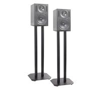 Duronic SPS1022 60 Set de 2 Soportes para Altavoz, 60 cm de Altura | Base de 24x24 cm y Plataforma de 16x16 cm, Capacidad 5 kg, Clavos Antivibración para Estabilidad y 8 Almohadillas
