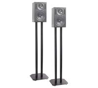 Duronic SPS1022 80 Set de 2 Soportes para Altavoz | 80cm de Altura | Base de 24x24cm y Plataforma de 16x16cm | Capacidad 5kg | Clavos Antivibración para Estabilidad y 8 Almohadillas amortiguadoras