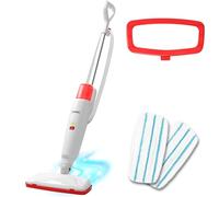 Duronic STM15 WE Mopa de Limpieza a Vapor 1500W, Limpiador a Vapor automático, Limpia sin Químicos, Gran Depósito 500 ml, hasta 100 °C, para Suelos Duros, Baldosas y Alfombras, Color Blanco