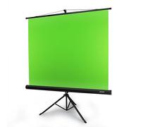 Duronic TPS13 GN Pantalla de proyector con Fondo Verde, Croma sobre Trípode