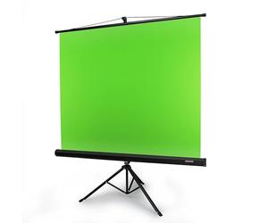 Duronic TPS13 GN Pantalla de proyector con Fondo Verde, Croma sobre Trípode