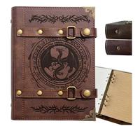 DUROTAN DND Journal - Cuaderno vintage de dragón, tamaño A5, 400 páginas, accesorios para Dungeons and Dragons, regalos D&D DM para hombres y mujeres (4 tótems de dragón rojo)