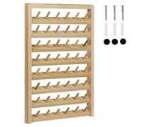 Durratou 1 juego de 48 bobinas de hilo de coser soporte de pared soporte de hilo de coser con gancho organizador de bordado de madera para coser color madera